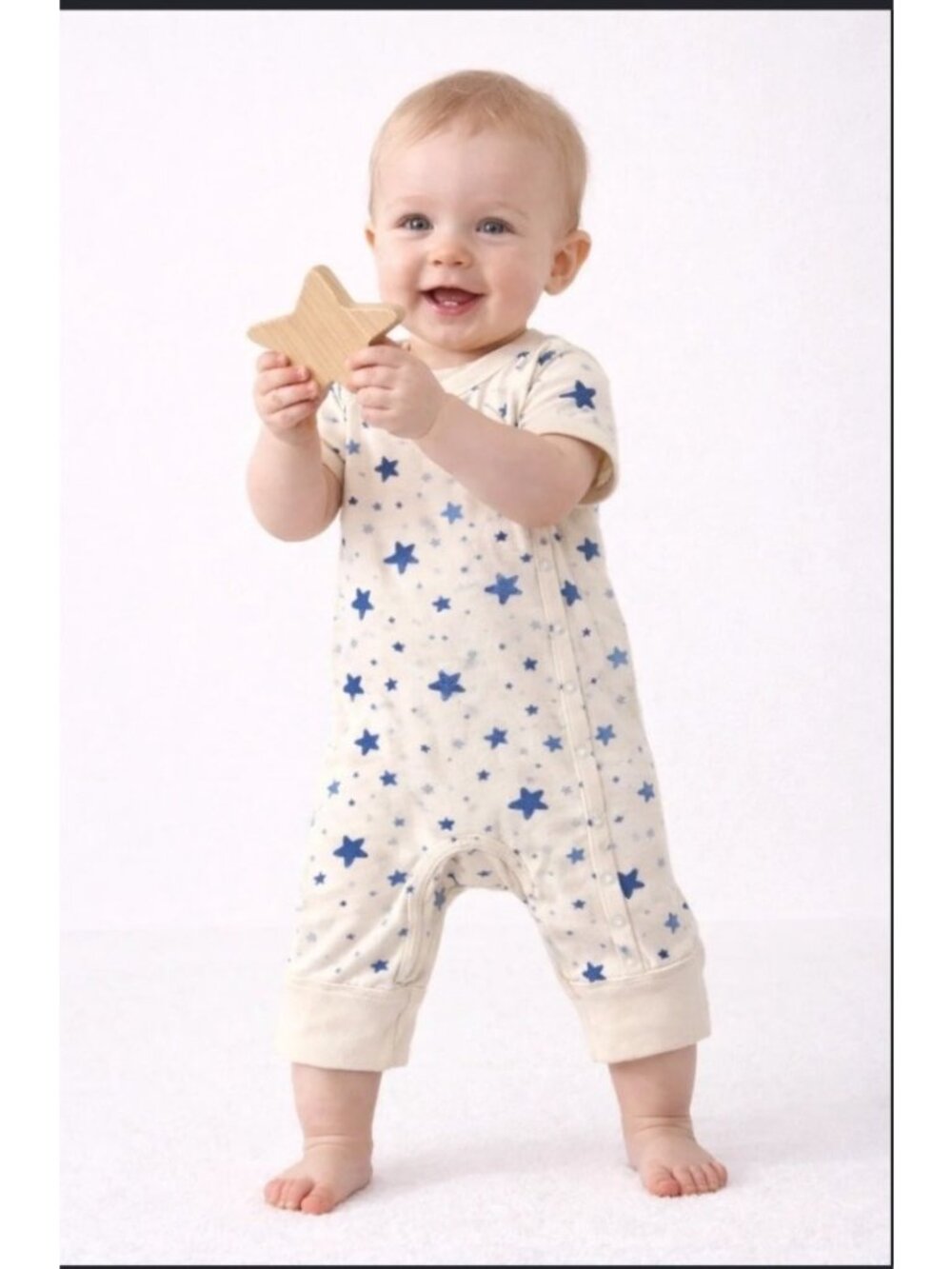 Moon And Back By Hanna Andersson Baby Sleepsuit Star Print 0-3 Months Organic Co